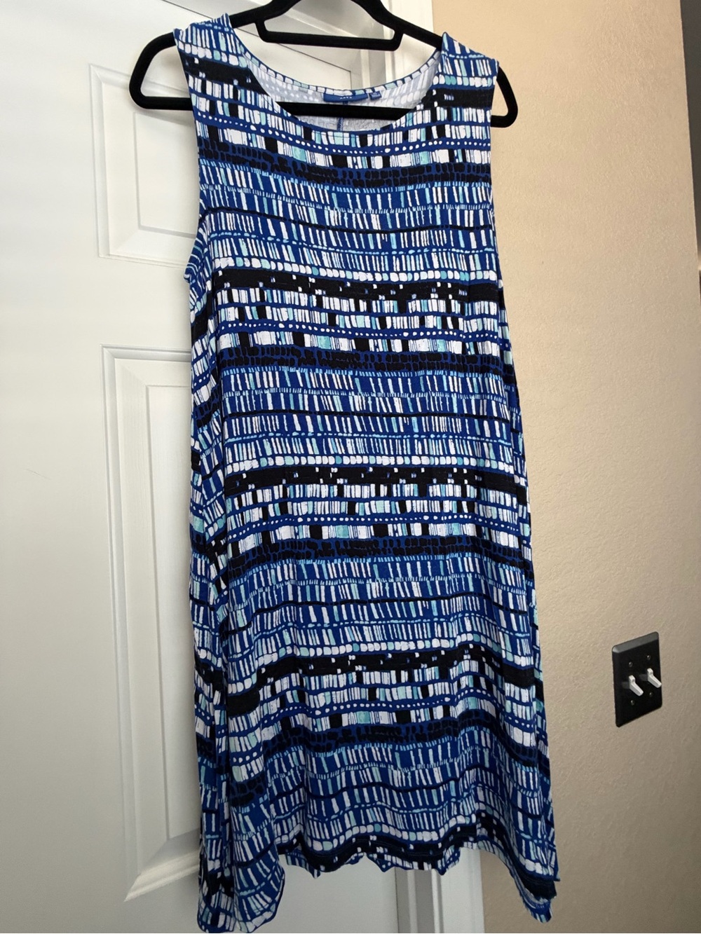 Apt. 9 Blue Patterned Sleeveless Midi Dress